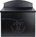 NACH Chelsea Wall Mount Mailbox for Outside, 11.5 x 5 x 13 inches, Black Mailboxes for Outside, Water Resistant Mailbox for Outside