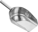 HEMOTON Popcorn Scoop Ice Shovel Kitchen Scoop Stainless Steel Ice Flour s Popcorn Freezer Food Bottom Grain Flour Shovel Kitchen Gadget Tools Coffee