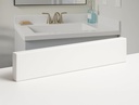 Bathroom Vanity Sink Backsplash/Sidesplash (Super White Engineered Marble, 4" x 22")