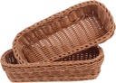 2pcs Woven Cutlery Storage Basket Fake Rattan Kitchen Utensil Organizer Household Silverware Holder for Dining Table Versatile Storage Solution for Cutlery and Condiments