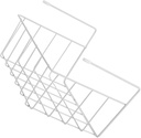 Hemoton Adjustable Sink Storage Rack Under Shelf Basket Punch Wire Rack Storage Baskets Under Desk Hanging Baskets for Undershelf Under Cabinet Space Saving Hanging Organizer