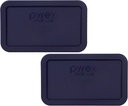 Pyrex 7214-PC 4.8-Cup Blue Food Storage Replacement Lid (2-Pack) - Made in USA