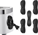 Baskiss 5 Pack Cord Organizer for Kitchen Appliances, Silicone Adhesive Wrap Wire Management Cable Holder for Mixer, Blender, Coffee Maker, Pressure Cooker and Air Fryer (Black)