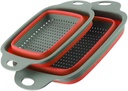 LIFKOME 2pcs Foldable Fruit Vegetable Basket Kitchen Counter Storage Drain Easy to Use