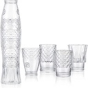 MDLUU Fish Design Tumbler Glasses, Stackable Drinking Glasses, Colored Glass Beverage Cups, Nautical Glassware for Gift, Set of 4 (Clear)