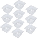 Cabilock 10pcs Pet Material Cake Boxes Cupcake Storage Containers Safe and Odorless for Pastries
