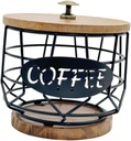 Coffee Pod Holder Organizer Modern Cup Shaped Sturdy Metal Wire Container Basket for Desktop Kitchen Countertop Office Home