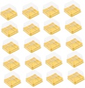 150pcs Moon Cake Packing Box Square Dessert Boxes Cake Container Sealed Cover for Cupcakes