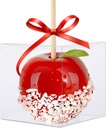 30 Pack Clear Candy Apple Boxes with Hole, 4"x 4"x 4" Transparent Favor Boxes, Food-Grade Treat Boxes for Cake Pops Caramel Apples Chocolates and Cookies Christmas