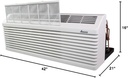 J-Series PTAC Model PTC093J50AXXX- 9000 BTU 5 Kw Wall Mounted Air Conditioner and Heater Combo for Hotel, Motel, Apartment, Sunroom, and Garage. PHWT-A150H, WS900QW. SGK01B, DK900QW