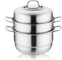 28cm Stainless Steel Three Layer Thick Steam Pots Soup Steamer Universal Cooking Boilers for Induction Cooker Gas Stove Pot