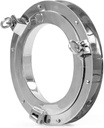 Nagina International Authentic Brass Nautical Heavy Duty Porthole Window with Adjustable Flange | Porthole Windows for Doors at Kitchens & Homes | Nautical Home Decor Accent (12 Inches, Aluminum)