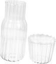 Kettle Vertical Grain Glass Water Pitcher Large Capacity Cold Water Pot Great for Scented Tea Lemonade