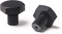 6pcs Singe Hole Drawer Knobs, Aluminum Cabinet Knobs Brushed Hexagonal Handle for Kitchen Cabinet Bathroom Dresser Shoe Cabinet Wardrobe Hardware Handle (Black)