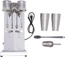 Double Head Milkshake Maker 16000 RPM Commercial Stainless Steel Milk Shaking Machine W/Double Head Drink Mixer 110V 180W Electric Milkshake Maker With 2Pcs 800ml Cups Household Milk Shaker
