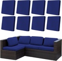 Patio Cushion Cover Set, Outdoor Sofa Cover, Elastic Cushion Protector (1, Sapphire Blue)