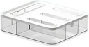 Storage Bag Organizer for Kitchen Ziplock Organizer for Kitchen Drawer – 4 Slot Plastic Storage Baggie Dispenser with Labels, Wall Mount or Drawer Use – Fits Gallon, Quart, Sandwich, Snack Bags