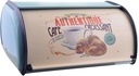 Kitchen Countertop Bread Box, Airtight Bread Storage Container Metal Bread Box Bread Rack For Homemade Bread Buns Bagels Breads (Blue)