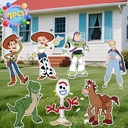 Toy Inspired Story Themed Happy Birthday Yard Signs, 7PCS Birthday Party Supplies Set with Stakes, Outdoor Lawn Party Decor for Unforgettable Celebrations Outdoor Yard Decorations Garden Party