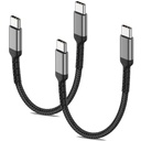 6 Inch USB C Charger Cord, 2 Pack Short USB C to C Cable Braided Fast Charging USBC Cable Compatible with iPhone 15 Samsung Galaxy S23 Ultra Google Pixel