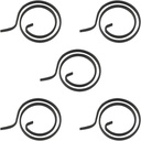 5PCS 20mm ID Black Door Handle Replacement Flat Torsion Coil Stainless Steel Spring Burglar Door Lock Universal Accessory for Repairing Interior Door Handle