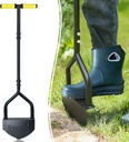 Colwelt Manual Edger Lawn Tool 40-inch, Half Moon Edger Chopper Lawn Tool with V-Shape Serrated Blade, Solid Steel Lawn Edger Tool with Soft T-Grip, Garden Edger for Sidewalk, Grass, Yard, Landscape