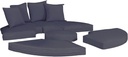 Outdoor Round sunbed Cushion Cover, 75” Patio Round daybed Replacement Cushions Cover Weatherproof, Please Measure The Size Before Buying, [Padded Foam and Pillow not Included]