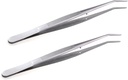 2PCS 6 Inch Multi Purpose Sewing Machine Industrial Grade Stainless Steel Tweezers Set for Threading Needles/Cleaning Fish Tank/Electrical Repair