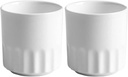 Sizikato 2pcs White China Tea Cup, 5oz Bone China Drinking Cup Coffee Cup