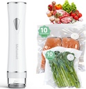 Compact Vacuum Sealer for Food (Vacuum Sealer Machine + 20 Reusable Vacuum Bags), Powerful Handheld Vacuum Sealer Machine, Seal Food 6X Fresh Longer, Portable & Wireless, Easy-Clean