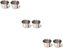 TIDTALEO 3sets Stainless Steel Tea Mugs Water and Sake Cups for Home Use for Japanese Tea Ceremonies and Gatherings 2pcs*3