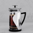 French Fress Coffee Maker，Stainless Steel Coffee Press,Durable Coffee Pot With Scale Line,4 Level Filtration System,Heat Resistant Borosilicate Glass