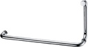 Stainless Steel Round 6" Shower Door Pull Handle 18" Towel Bar Combination, Chrome Finish (SSTB457M)
