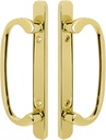 Embassy Solid Brass Full Dummy Handle Set for Sliding Glass and Patio Doors in Lifetime Polished Brass (PVD), 1-3/4" Door Thickness
