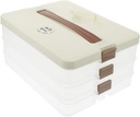 Mikinona Dumpling Bread Storage Box Fridge Storage Material Vegetable Bins for Fridge