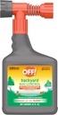 OFF! Backyard Bug Control Pretreat, 32 oz, 1 CT, Outdoor Bug Treatment, Covers up to 16,000 sq. ft., Kills for up to 8 Weeks, with a Convenient Hose Connection