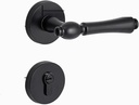 Bedroom Door Lock Split Lock Handle Lock Household Indoor Magnetic Silent Bathroom Door Handle Complete Set of Wooden Door Lock(A Yahei 7255 Magnetic)
