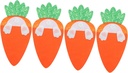 Mikinona 4pcs Easter Carrot Shaped Cutlery Pouches Festive Tableware Holders for Silverware Unique Decor for Holiday Dinner Table Charming Utensil Storage for Easter Celebrations