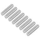 uxcell 8Pcs Fully Threaded Rod, M6 x 25mm 304 Stainless Steel Right Hand Thread Bar Studs M6-1 Thread Pitch for Furniture Machinery Assembly