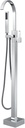 Freestanding Tub Filler Bathtub Faucet Chrome Floor Mounted Faucets with Hand Shower
