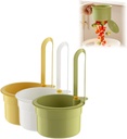 Sink Strainer Basket, 2025 New Kitchen Sink Strainer Basket, Self-Cleaning Kitchen Sink Food Waste Catcher Faucet Hanging, Press Automatic Dumping Kitchen Draining Basket (White+Green+Yellow)