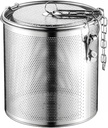 Seasoning Strainer, Stainless Steel Spice Filter, Cooking Spice Filter, Mesh Design Tea Ball Strainer Soup Seasonings Seperation Basket Filter with Chain Hook for Home Restaurant (2.16L)