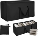 Garden Cushion Storage Bag Cushion Storage Bag Waterproof Outdoor Furniture 173x76x51cm Large Patio Storage Bag with Handle and Zipper (1 Pack,122x39x55cm)
