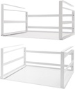Nxconsu 2Pack Under Shelf Storage Basket Organizer Hanging Holder for Cabinet Pantry Kitchen Cupboard Desk Counter Bookshelf Organization Add-on Space Saver Heavy Duty Slide-in White Large