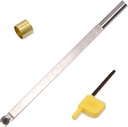 Woodturning Tools Carbide Tipped Lathe Chisel Finisher Tool Bar 10 Inches With Ci0 16mm Round Carbide Insert Cutter for Wood Hobbyist or DIY or Carpenter,Handle not Include