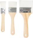 Set of 3 Chip Paint Brushes with Synthetic Bristles for Priming Painting, Varnishing, Wood, Walls, Painting
