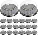 ABOOFAN Single Cupcake Boxes with Lid 20pcs Plastic Cupcake Boxes Cupcake Holders Stackable Cupcake Carrier Muffin Dome Holders Cases Boxes Cups Clamshell Container for Parties