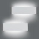 KICAAO 15.7in White Modern Wall Sconce 2-Pack,20W Indoor Vanity Light Up and Down LED Vanity Light for Bathroom Wall Lighting Fixtures Not Dimmable Not Plug (White Light 5000K)
