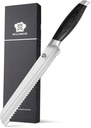 WILDMOK Bread Knife, Ultra Sharp Serrated Knife 8 Inch -Serrated Bread Knife, German Stainless Steel Bread Cutting Knife with Pakkawood Handle, Gift Box