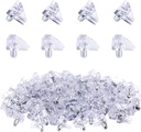 Apipi 100 Pieces Clear Shelf Support Pegs -5 mm Cabinet Shelf Clips,Shelf Holder Pins Bracket Steel Pin for Cabinet Furniture Book Shelves Supplies